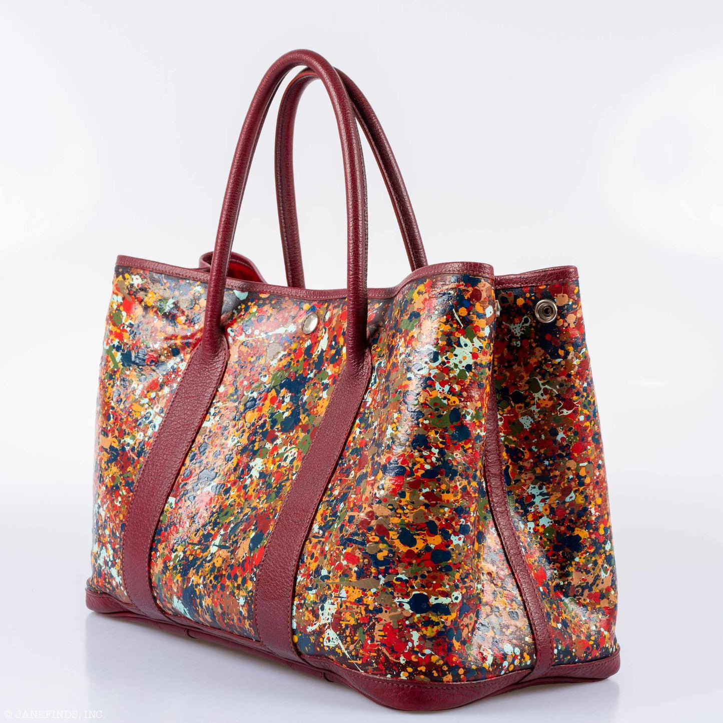 Hermès Garden Party PM with Rouge H Buffalo Leather Trim "Autumn Fizz" * JaneFinds Custom Shop
