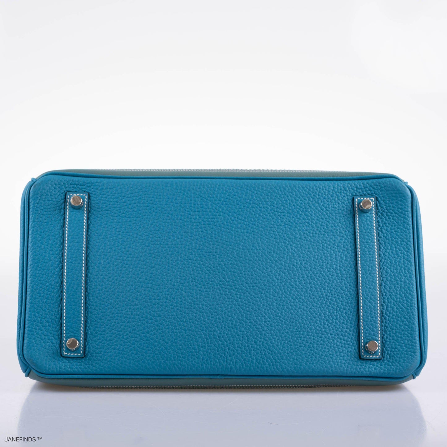 Hermès Ghillies Birkin 35 Ciel Doblis, Turquoise Togo and Bleu Jean Swift Palladium Hardware