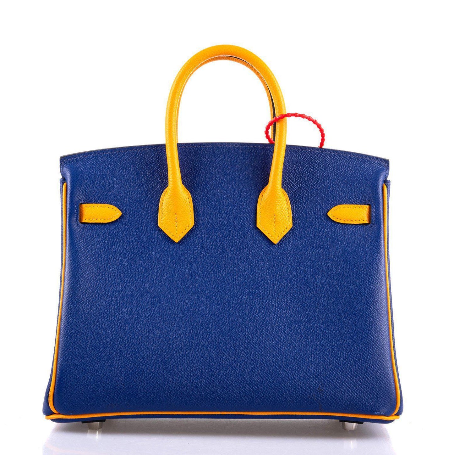 Hermès HSS Birkin 25 Jaune D’Or & Blue Electric Epsom Brushed Palladium Hardware - 2018, C
