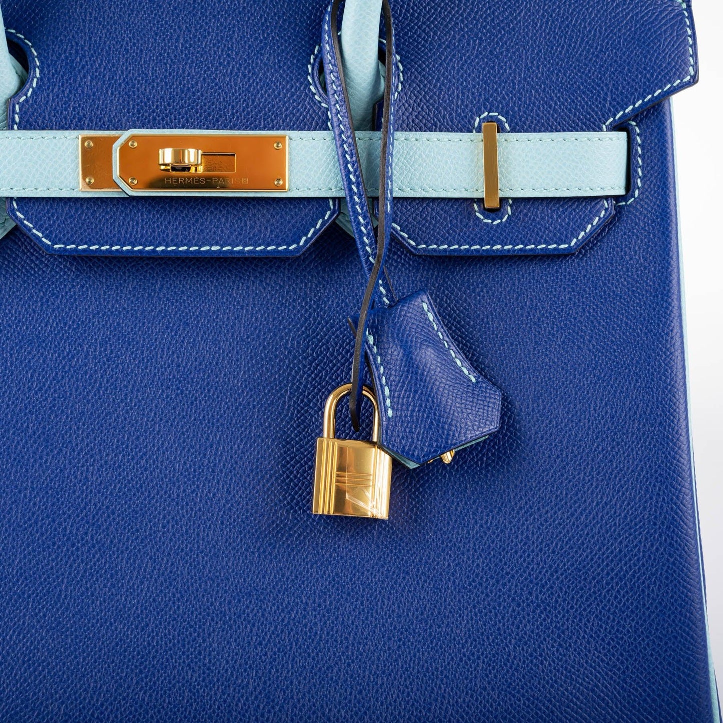 Hermès HSS Birkin 30 Blue Electric & Blue Atoll Epsom with Gold Hardware - 2015, T
