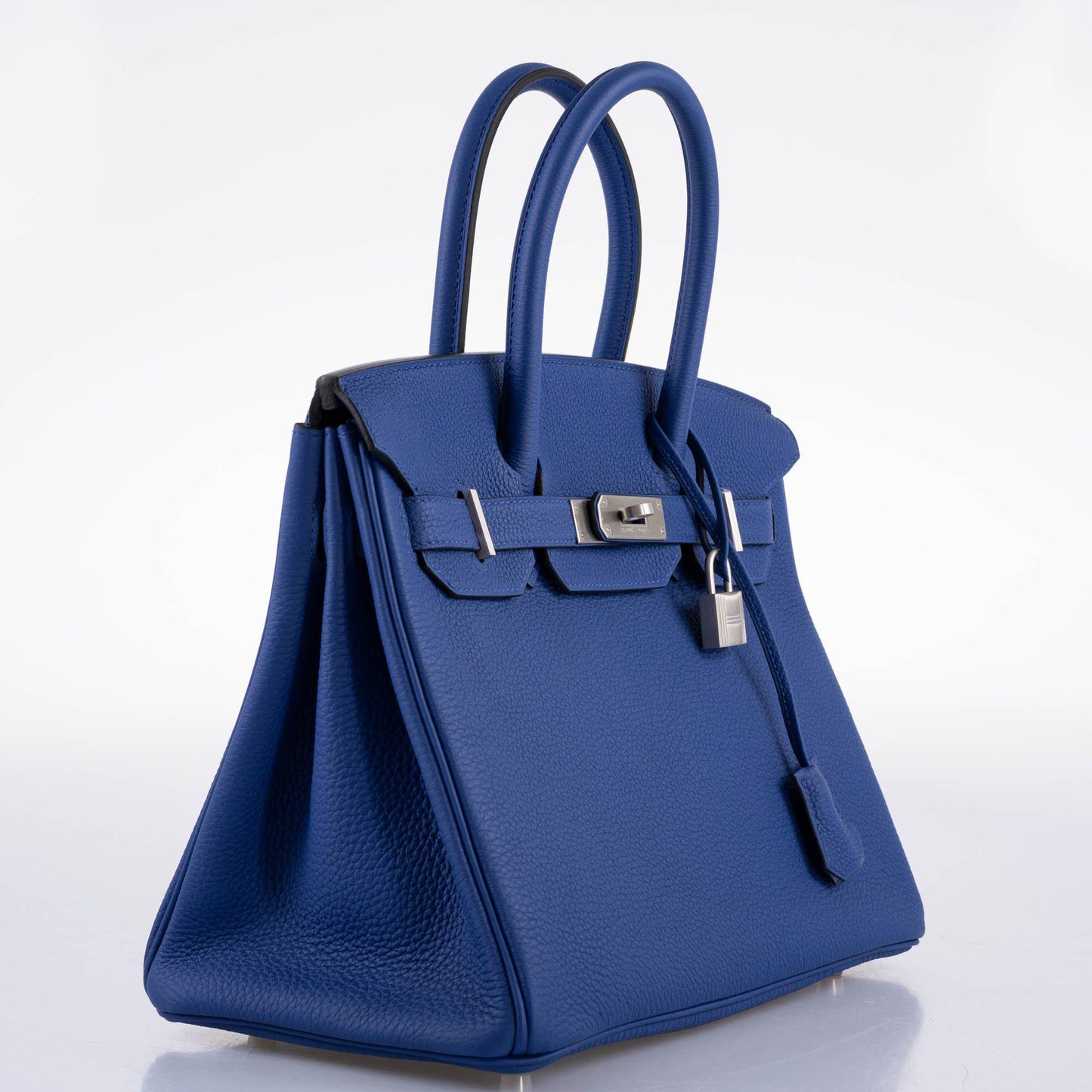 Hermès HSS Birkin 30 Blue Electric Togo with Brushed Palladium Hardware - 2019, D
