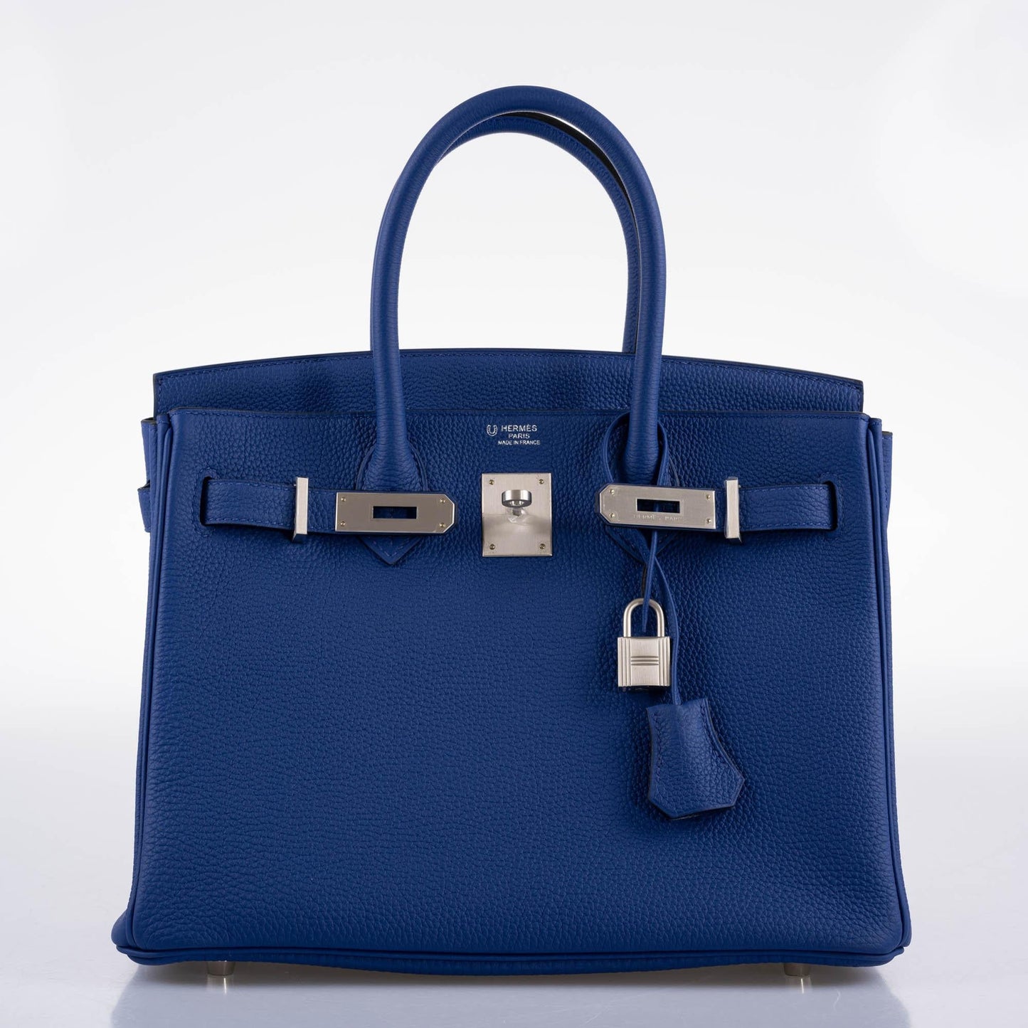 Hermès HSS Birkin 30 Blue Electric Togo with Brushed Palladium Hardware - 2019, D