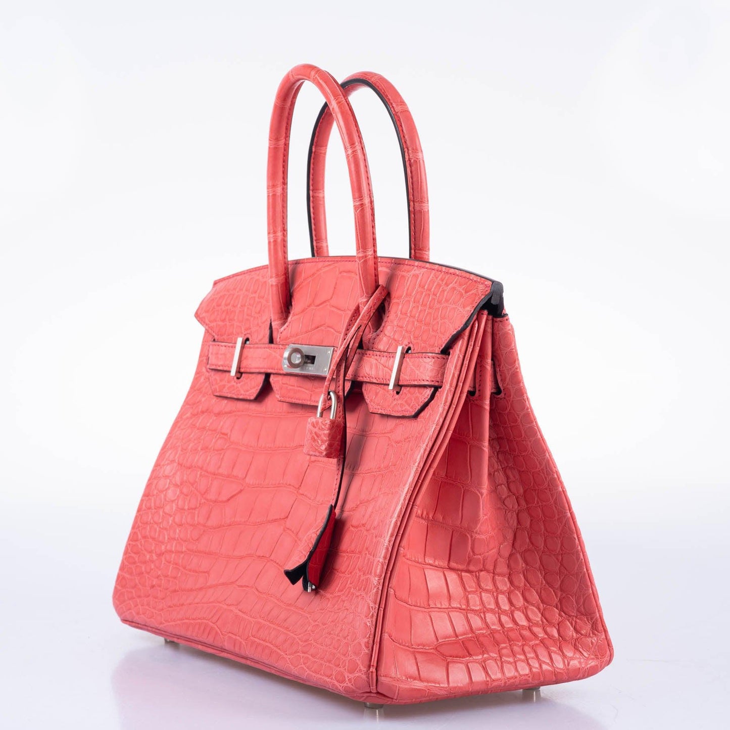 Hermès HSS Birkin 30 Bougenville Matte Alligator & Blue Marine Interior with Brushed Palladium Hardware