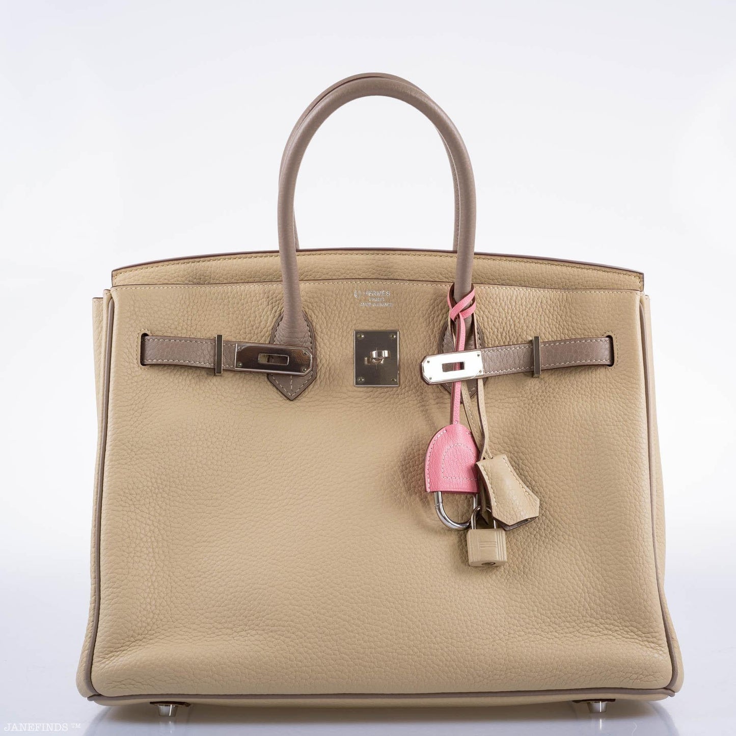 Hermès HSS Birkin 35 Parchemin & Etoupe Epsom with Palladium Hardware - 2010, N Square