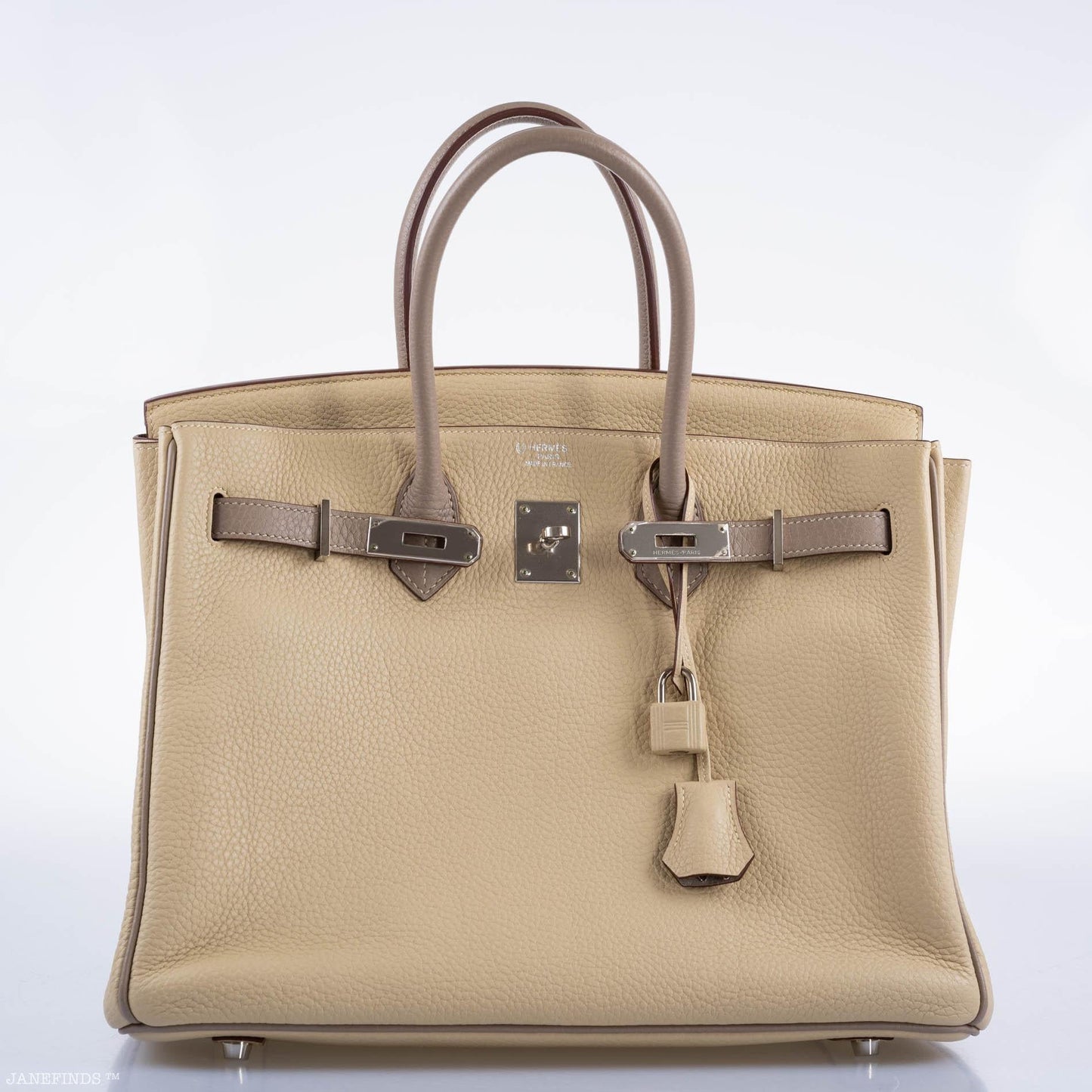Hermès HSS Birkin 35 Parchemin & Etoupe Epsom with Palladium Hardware - 2010, N Square