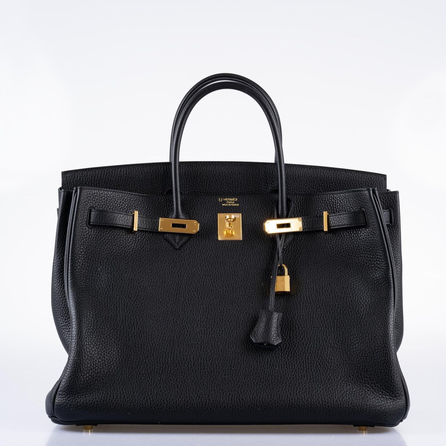 Hermès HSS Birkin 40 Black Togo with Blue Royal Interior Gold Hardware