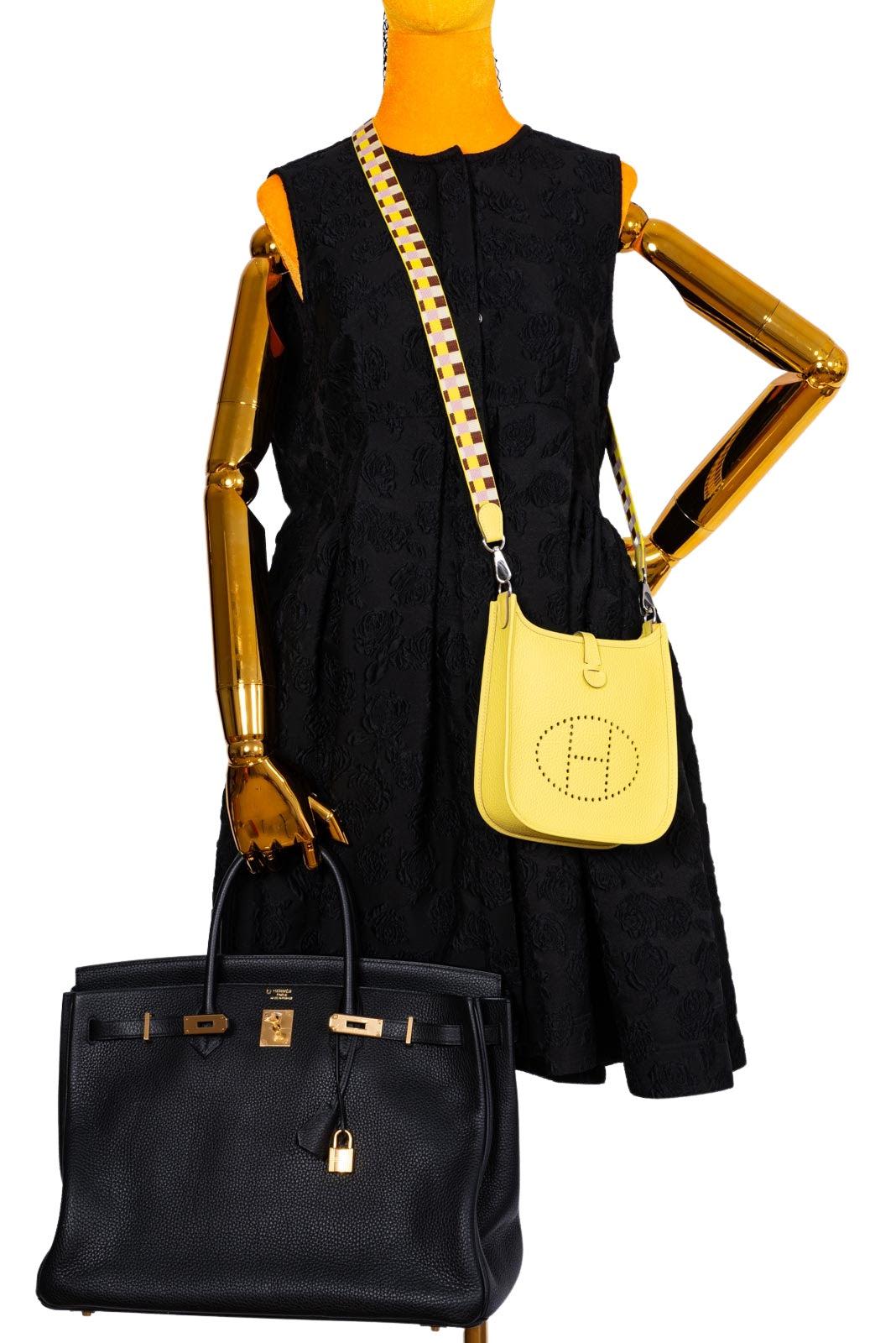 Hermès HSS Birkin 40 Black Togo with Blue Royal Interior Gold Hardware