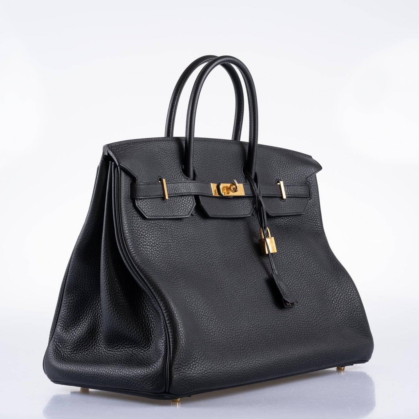 Hermès HSS Birkin 40 Black Togo with Blue Royal Interior Gold Hardware