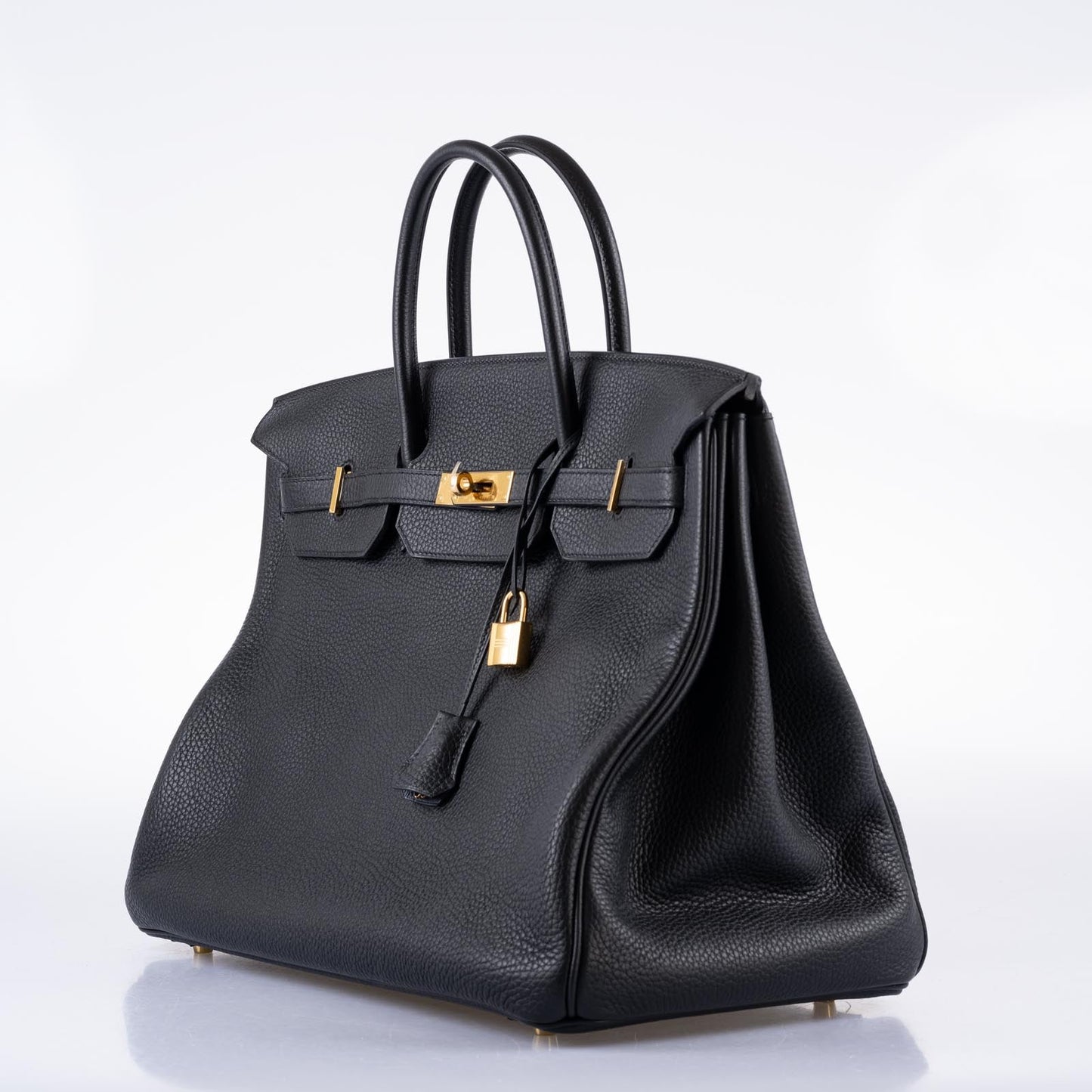 Hermès HSS Birkin 40 Black Togo with Blue Royal Interior Gold Hardware