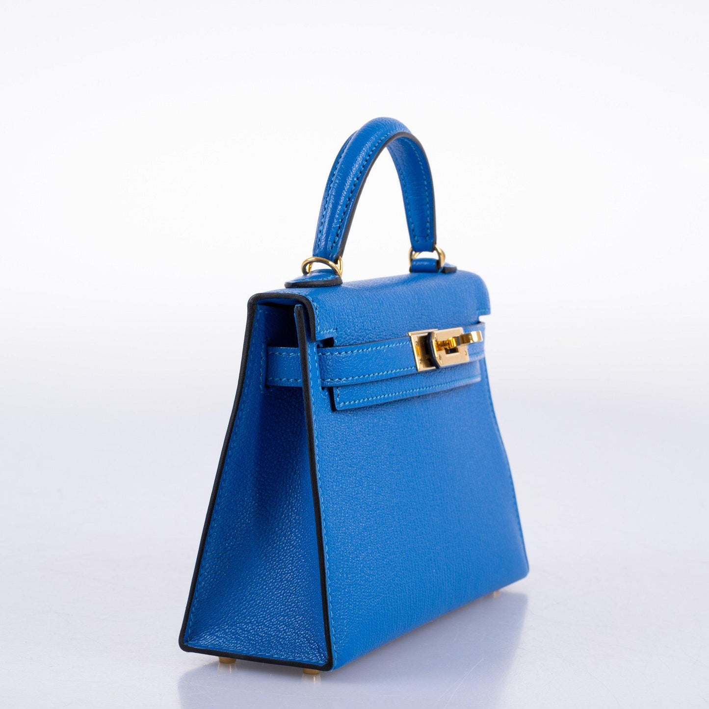 Hermès Kelly 20 Mini II Bleu Hydra Chevre Mysore Gold Hardware- 2018, C