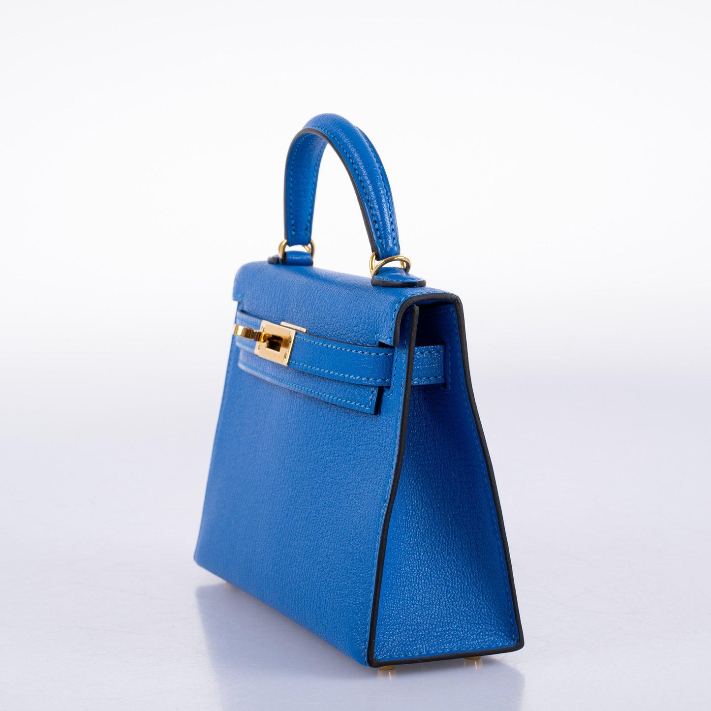 Hermès Kelly 20 Mini II Bleu Hydra Chevre Mysore Gold Hardware- 2018, C