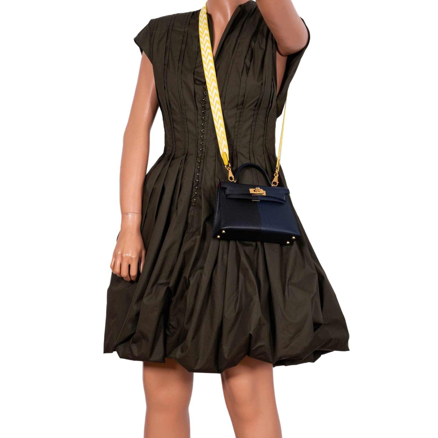 Hermès Kelly 20 Mini II Sellier "Casaque" style Black, Indigo & Rouge H Epsom with Gold Hardware