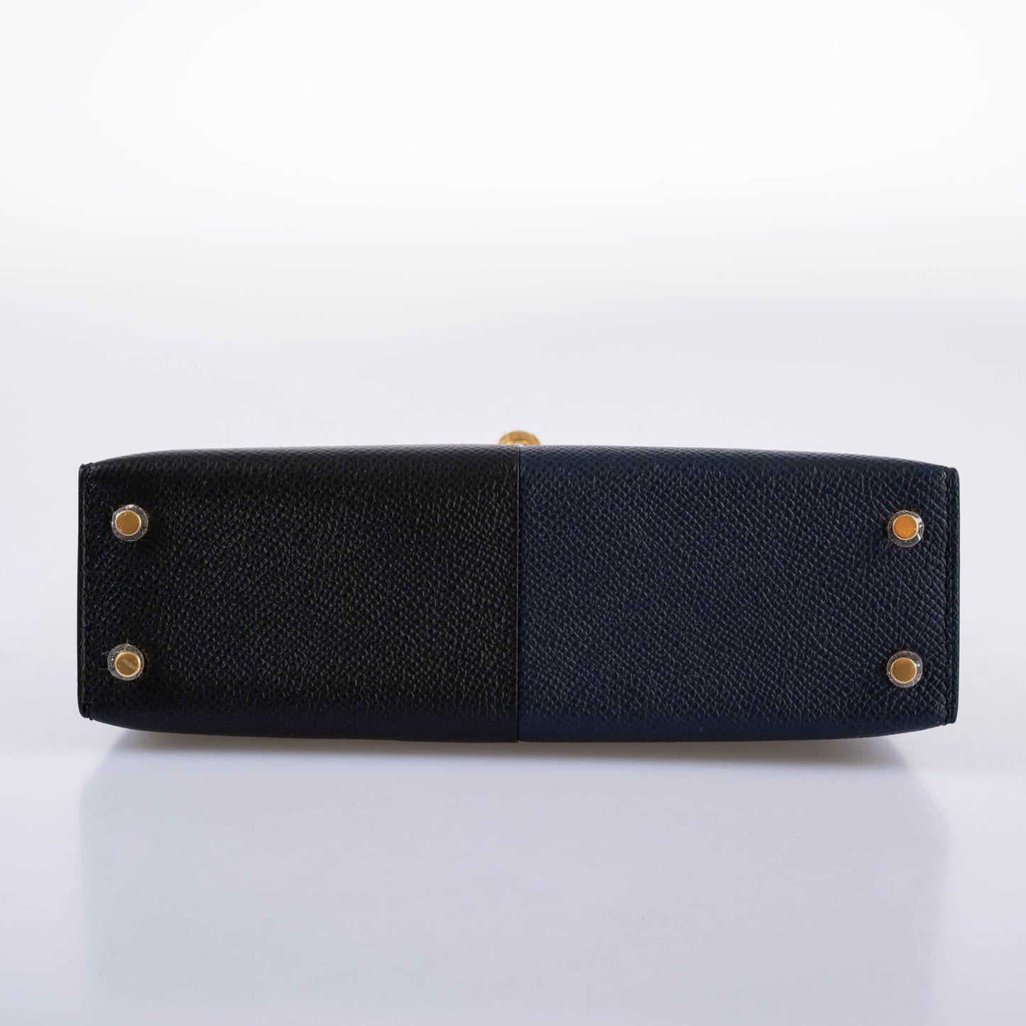 Hermès Kelly 20 Mini II Sellier "Casaque" style Black, Indigo & Rouge H Epsom with Gold Hardware