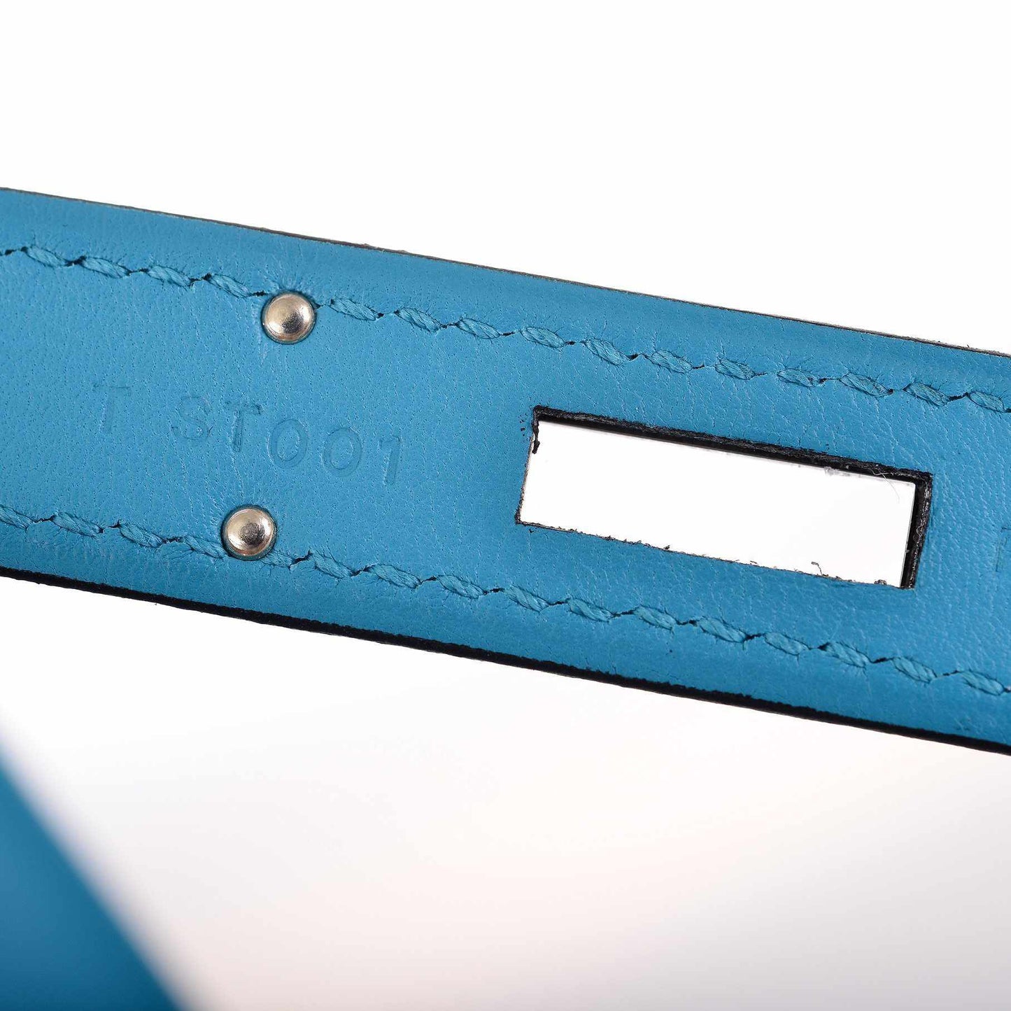 Hermès Kelly 32 Ghillies Clemence Swift Turquoise Mix Palladium Hardware