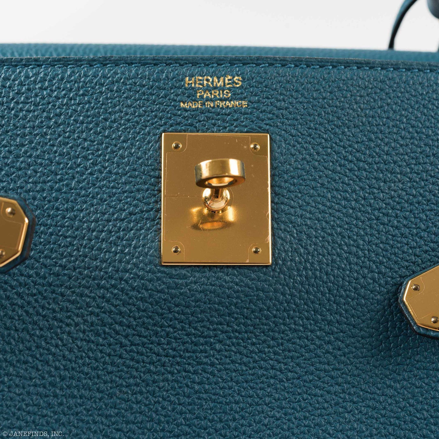 Hermès Kelly 32 Retourne Blue Cobalt Togo Gold Hardware