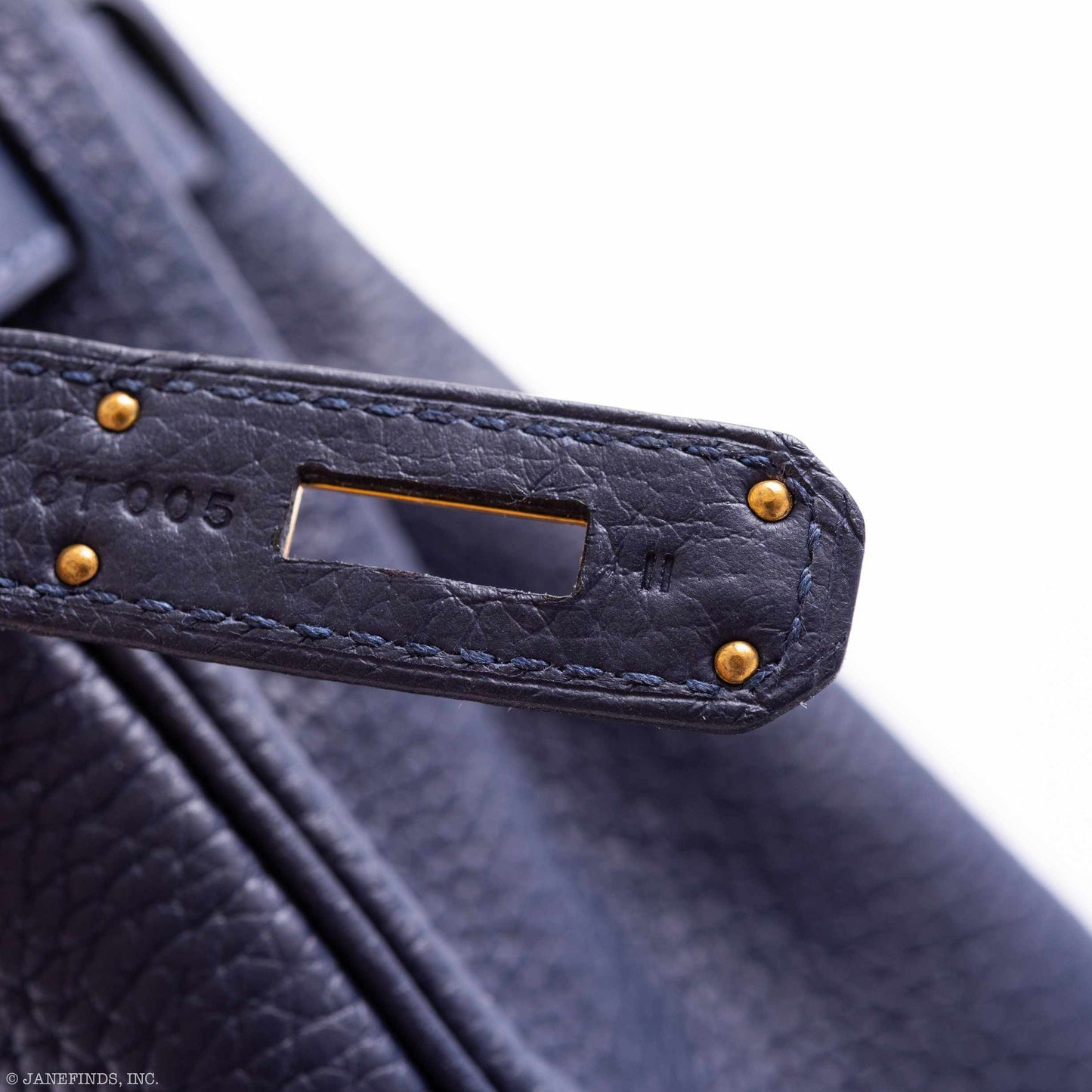 Hermès Kelly 32 Retourne Blue Indigo Togo Gold Hardware