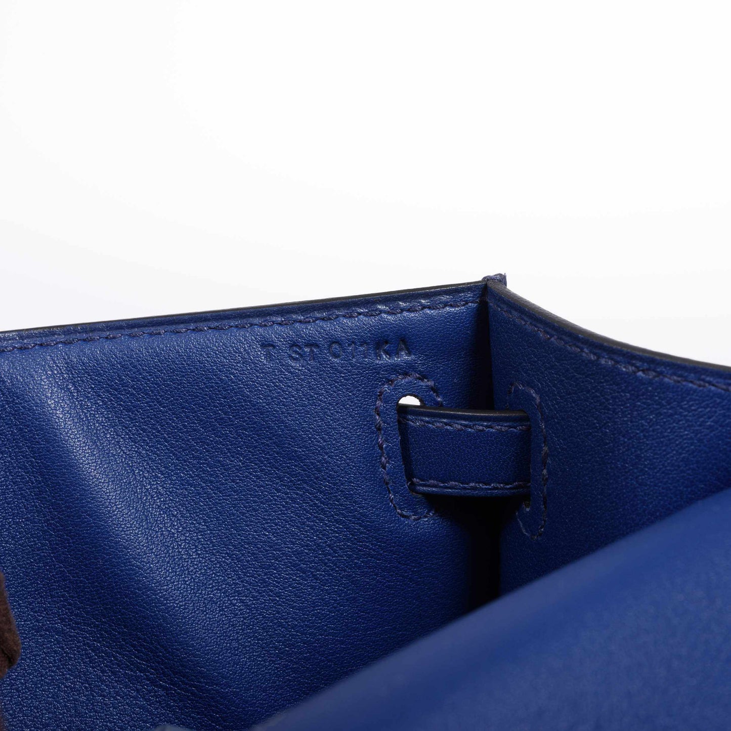 Hermès Kelly Mini Pochette Bleu Saphir Swift Palladium Hardware