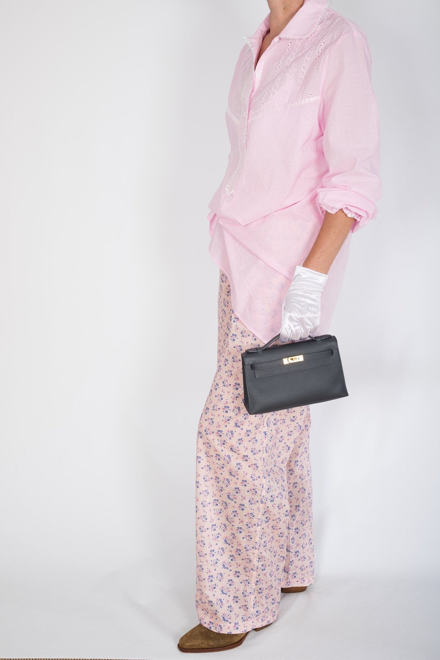 Hermès Kelly Pochette Ardoise Swift Gold Hardware