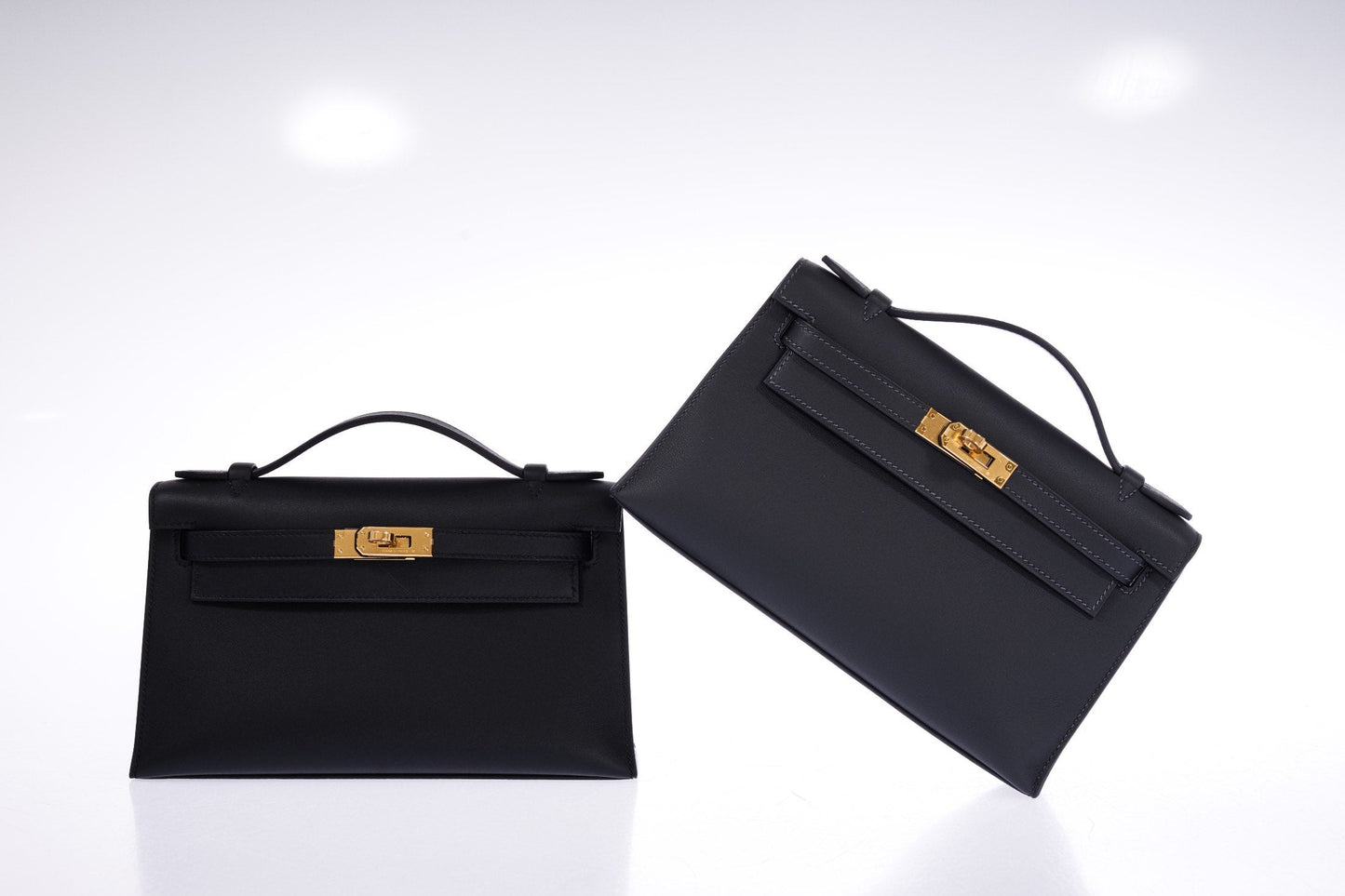 Hermès Kelly Pochette Ardoise Swift Gold Hardware