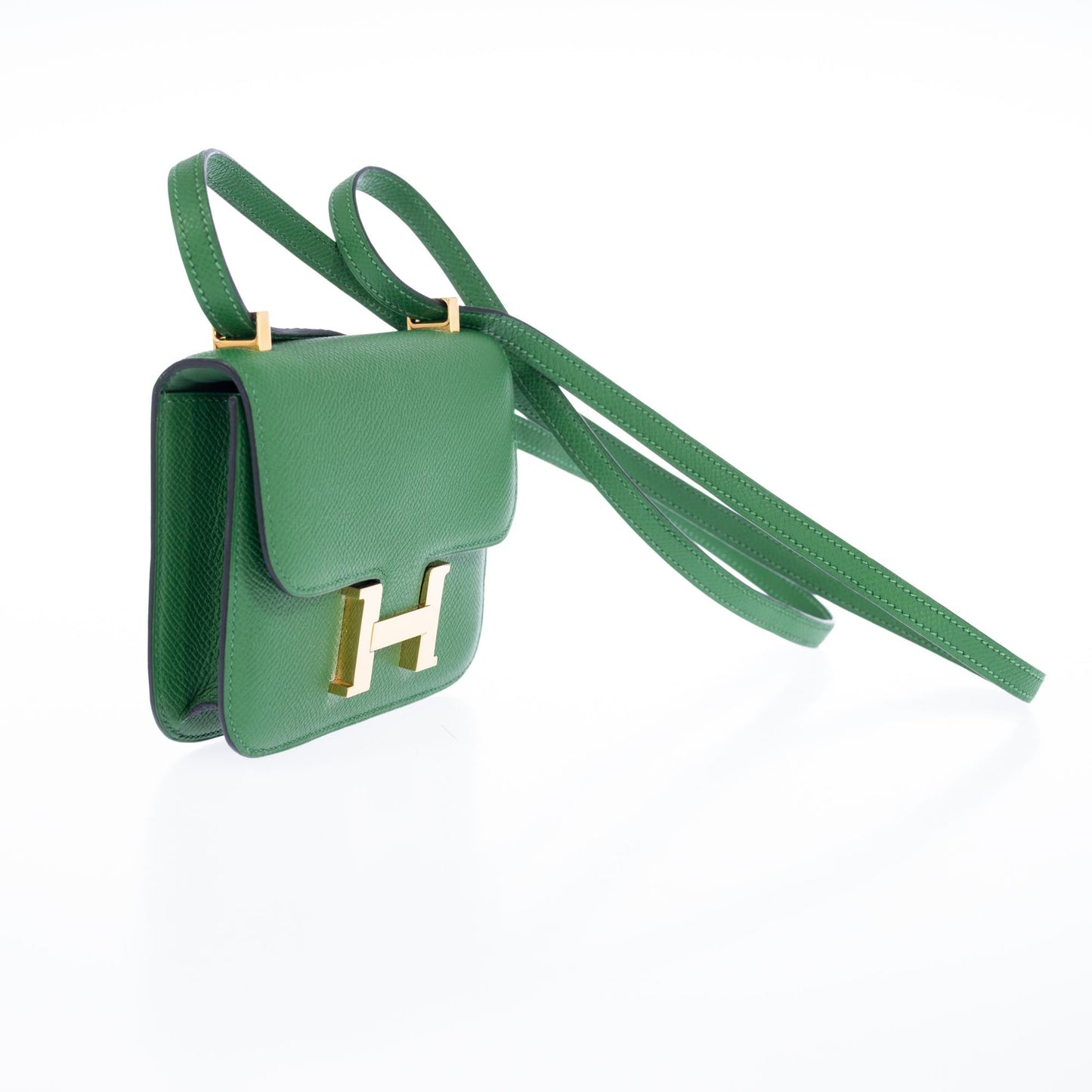 Hermès Micro Constance 14 Vert Cru Epsom Gold Hardware