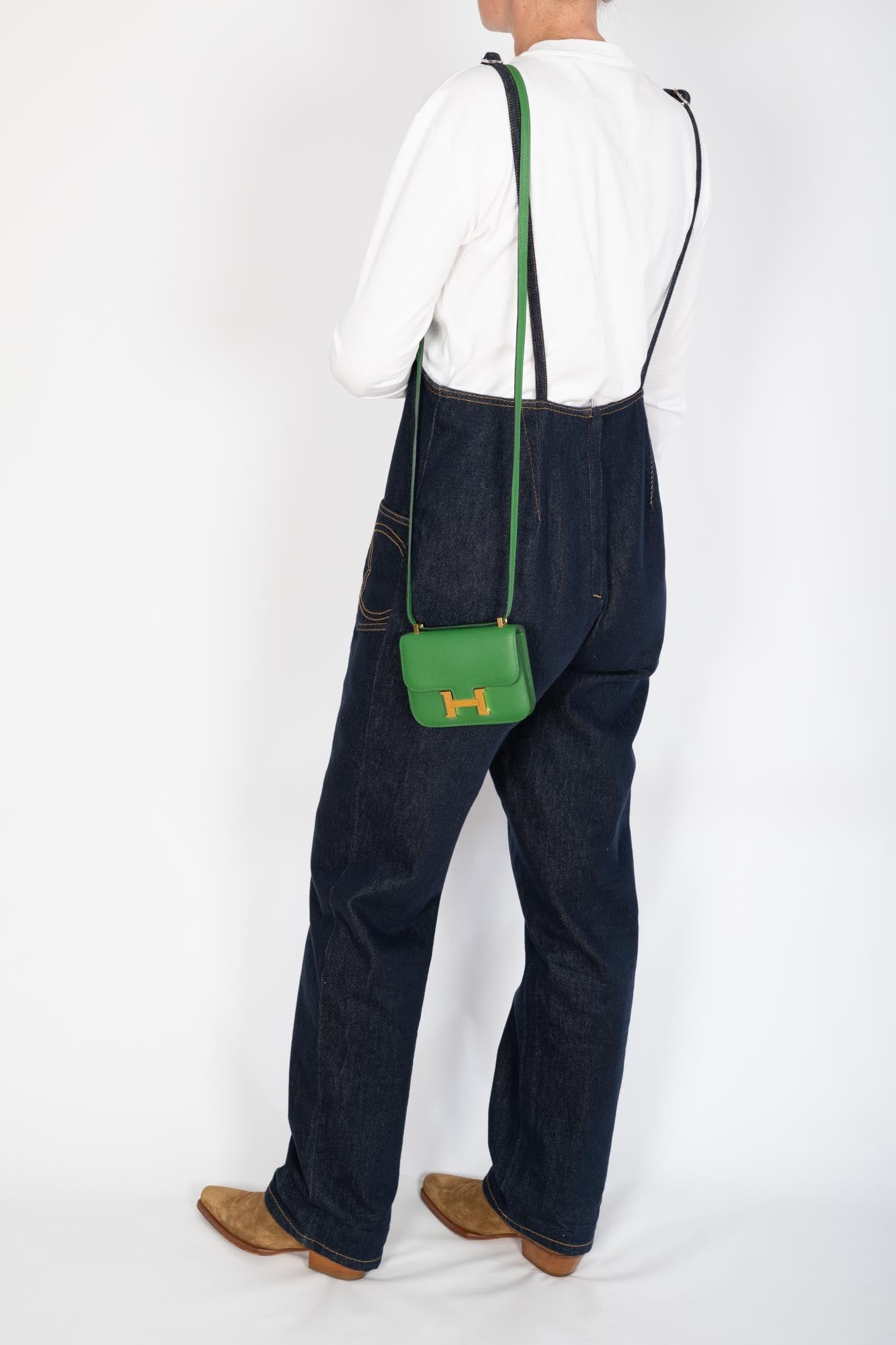 Hermès Micro Constance 14 Vert Cru Epsom Gold Hardware