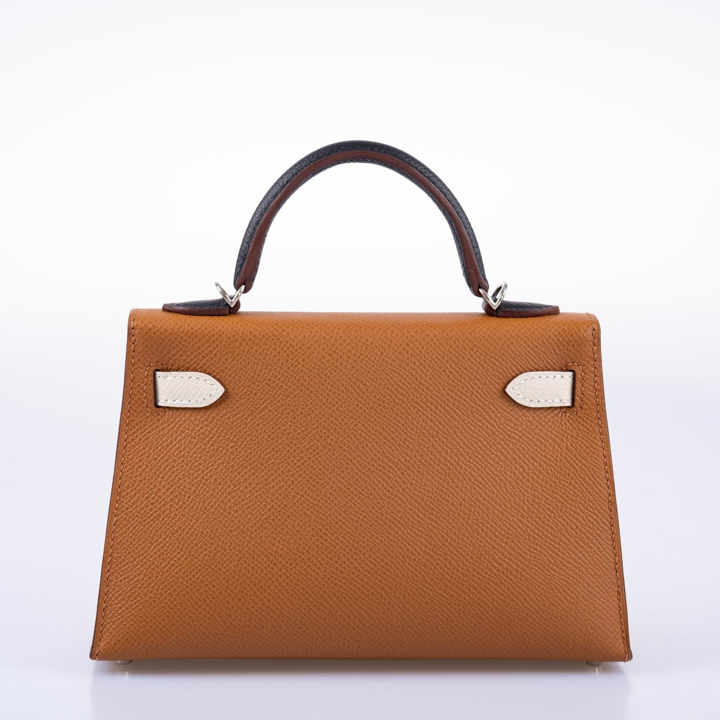 Hermès Mini Kelly 20 Tricolor Gold, Nata, and Black Epsom Palladium Hardware