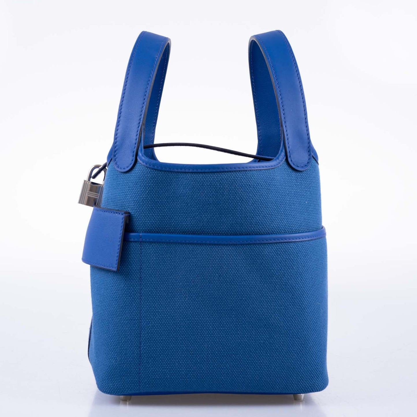 Hermès Picotin Lock 18 Bleu Royal Swift and Bleu Egee Toile Geoland Cargo Palladium Hardware