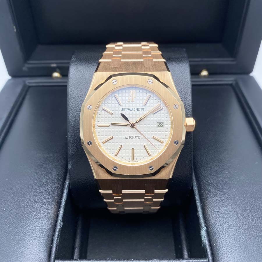 Audemars Piguet Royal Oak 39mm 15300OR on New Style Bracelet White Dial Pre-Owned