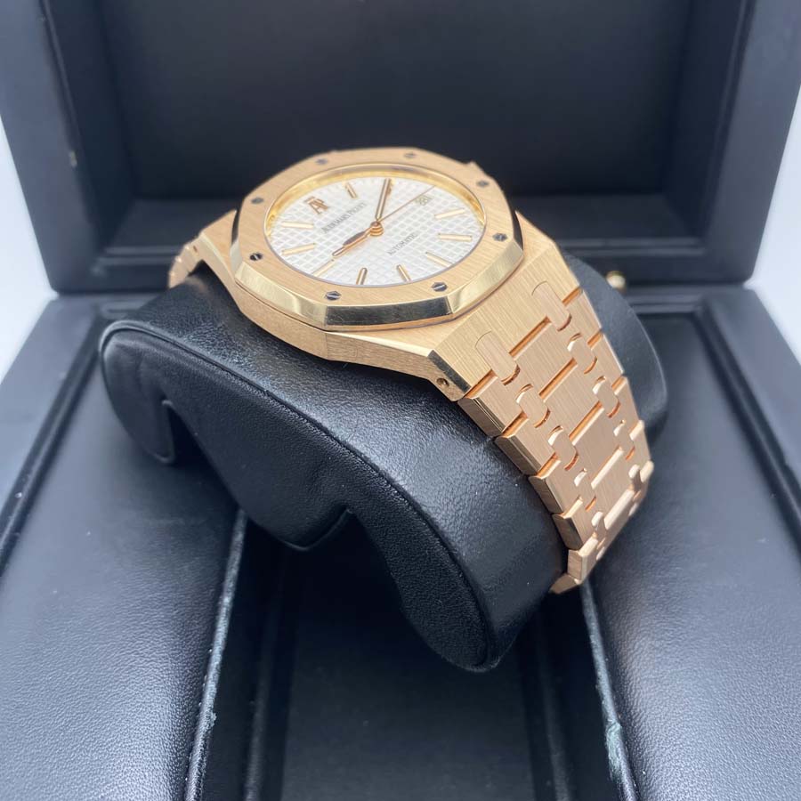 Audemars Piguet Royal Oak 39mm 15300OR on New Style Bracelet White Dial Pre-Owned