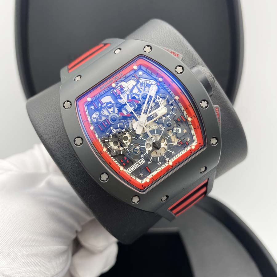 Richard Mille Chronograph RM11-FM Felipe Massa Midnight Fire Carbon 50mm Openworked Dial Pre-Owned