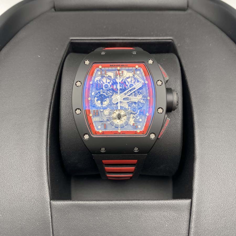 Richard Mille Chronograph RM11-FM Felipe Massa Midnight Fire Carbon 50mm Openworked Dial Pre-Owned