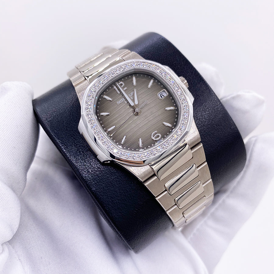 Patek Philippe Nautilus Quartz 32mm 7010/1G-010 Grey Dial Pre-Owned