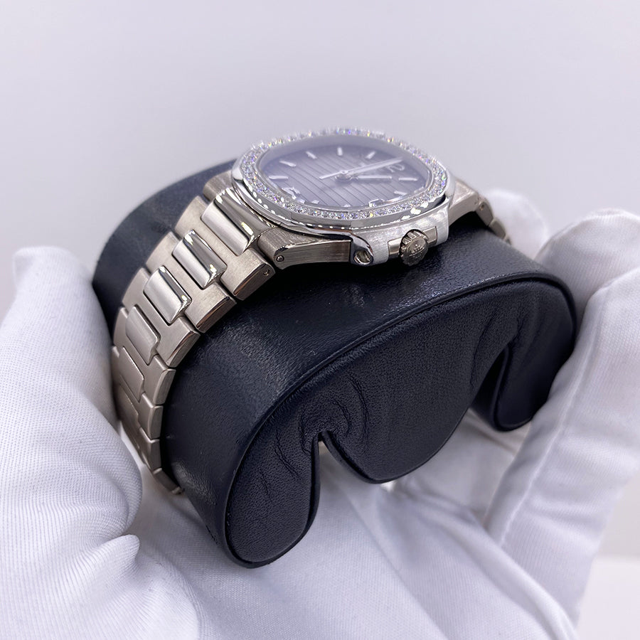 Patek Philippe Nautilus Quartz 32mm 7010/1G-010 Grey Dial Pre-Owned