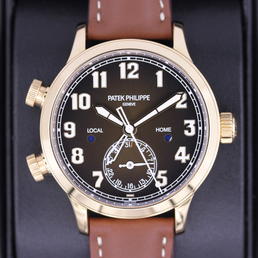 Patek Philippe Calatrava Pilot Travel Time Complication 37mm 7234R-001 Brown Dial