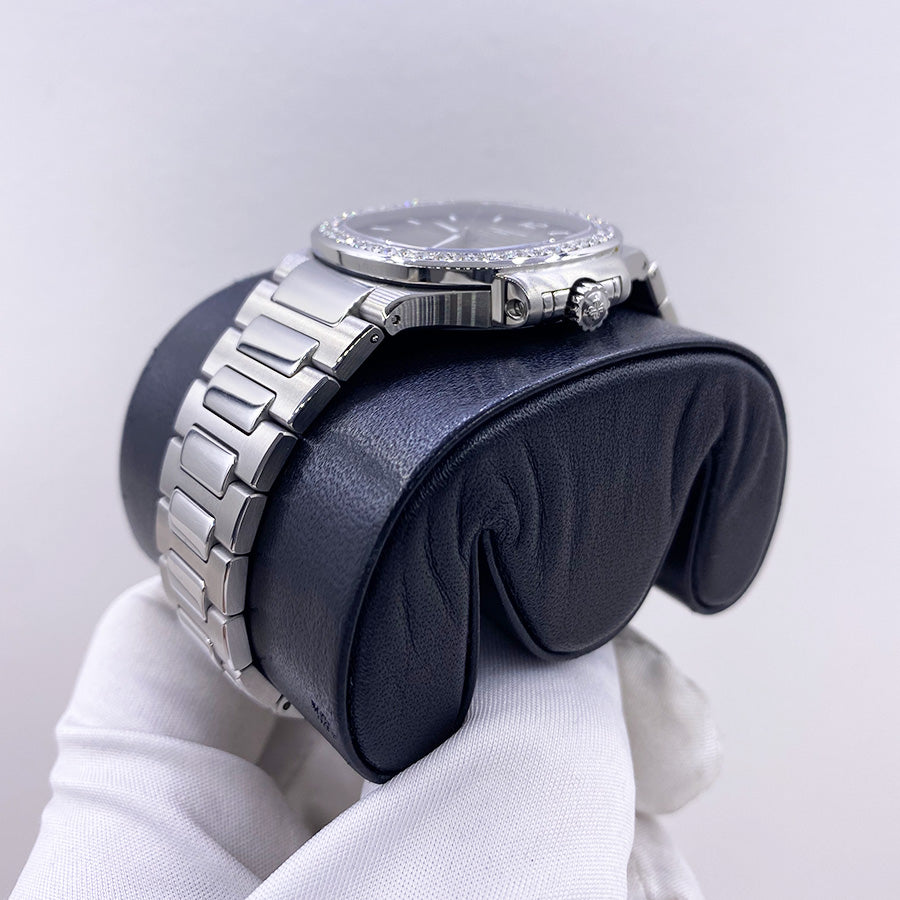 Patek Philippe Nautilus 35mm 7118/1A Grey Dial Custom Diamond Bezel Pre Owned