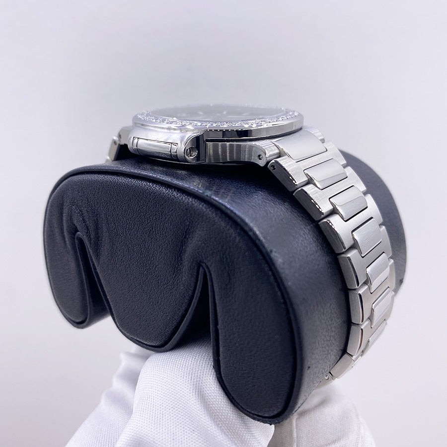 Patek Philippe Nautilus 35mm 7118/1A Grey Dial Custom Diamond Bezel Pre Owned