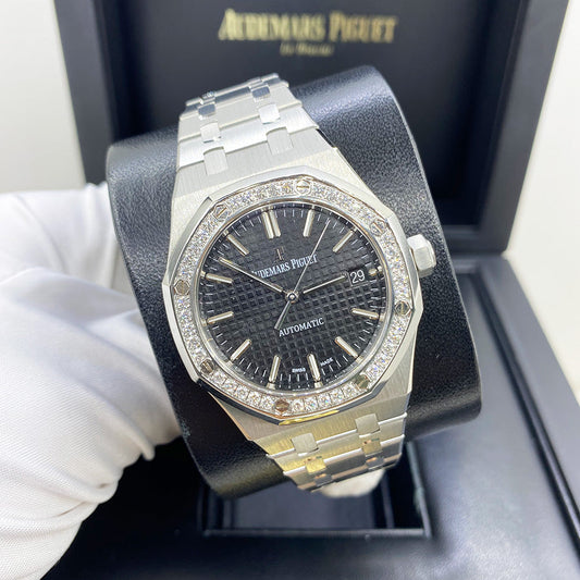 Audemars Piguet Royal Oak 37mm 15451ST.ZZ.1256ST.01.A Black Dial Pre-Owned