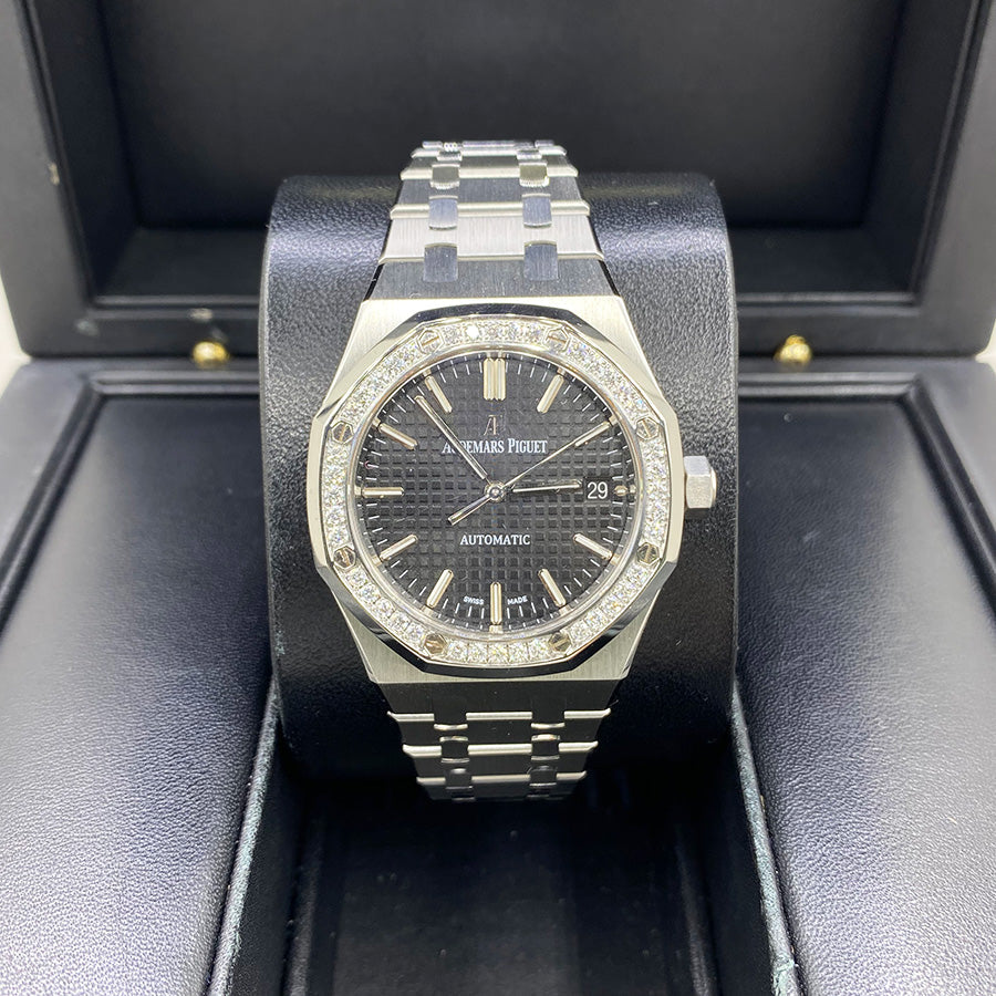Audemars Piguet Royal Oak 37mm 15451ST.ZZ.1256ST.01.A Black Dial Pre-Owned