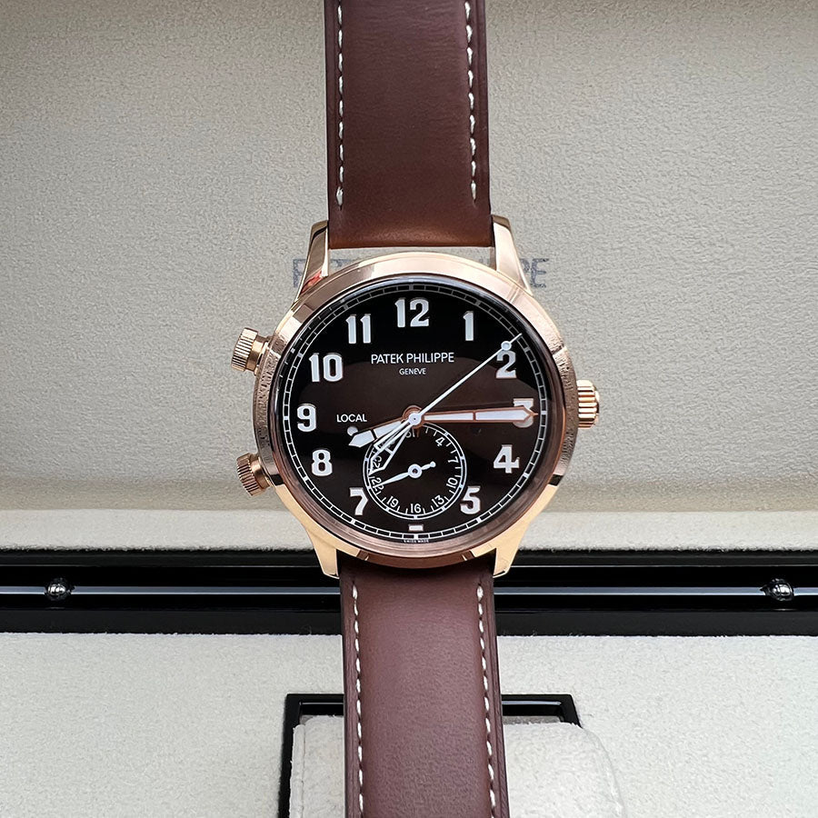 Patek Philippe Calatrava Pilot Travel Time Complication 42mm 5524R-001 Brown Dial