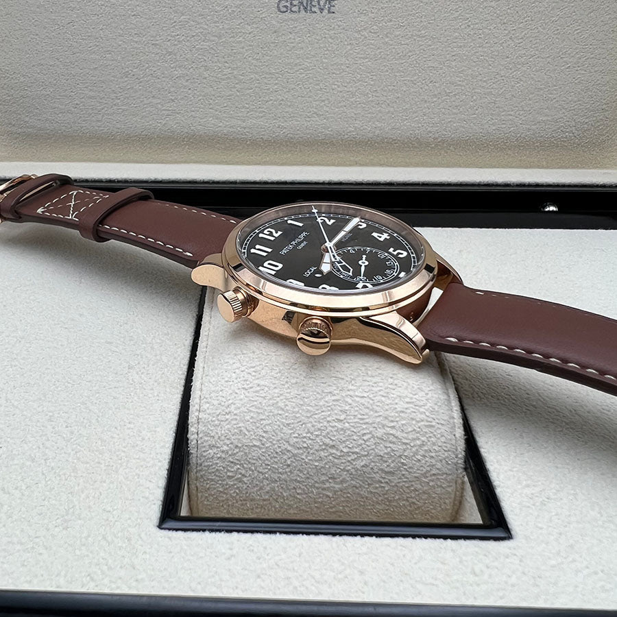 Patek Philippe Calatrava Pilot Travel Time Complication 42mm 5524R-001 Brown Dial