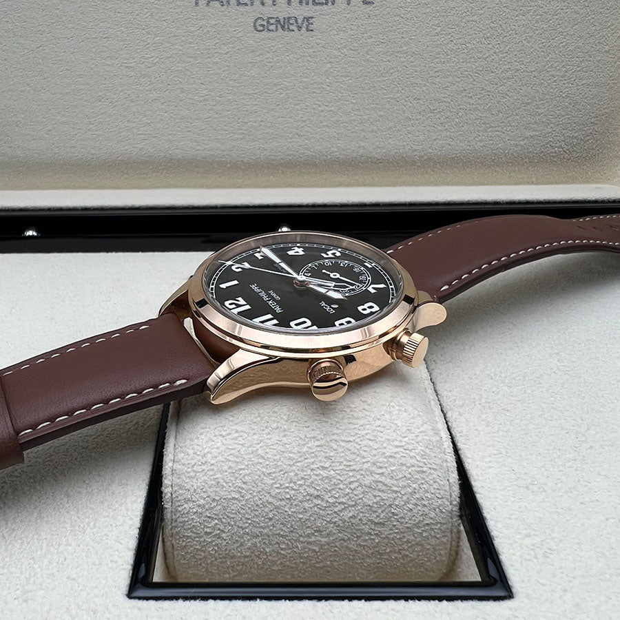 Patek Philippe Calatrava Pilot Travel Time Complication 42mm 5524R-001 Brown Dial