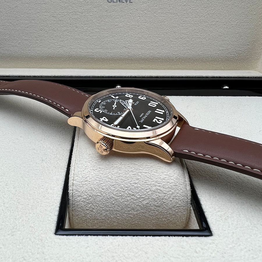 Patek Philippe Calatrava Pilot Travel Time Complication 42mm 5524R-001 Brown Dial