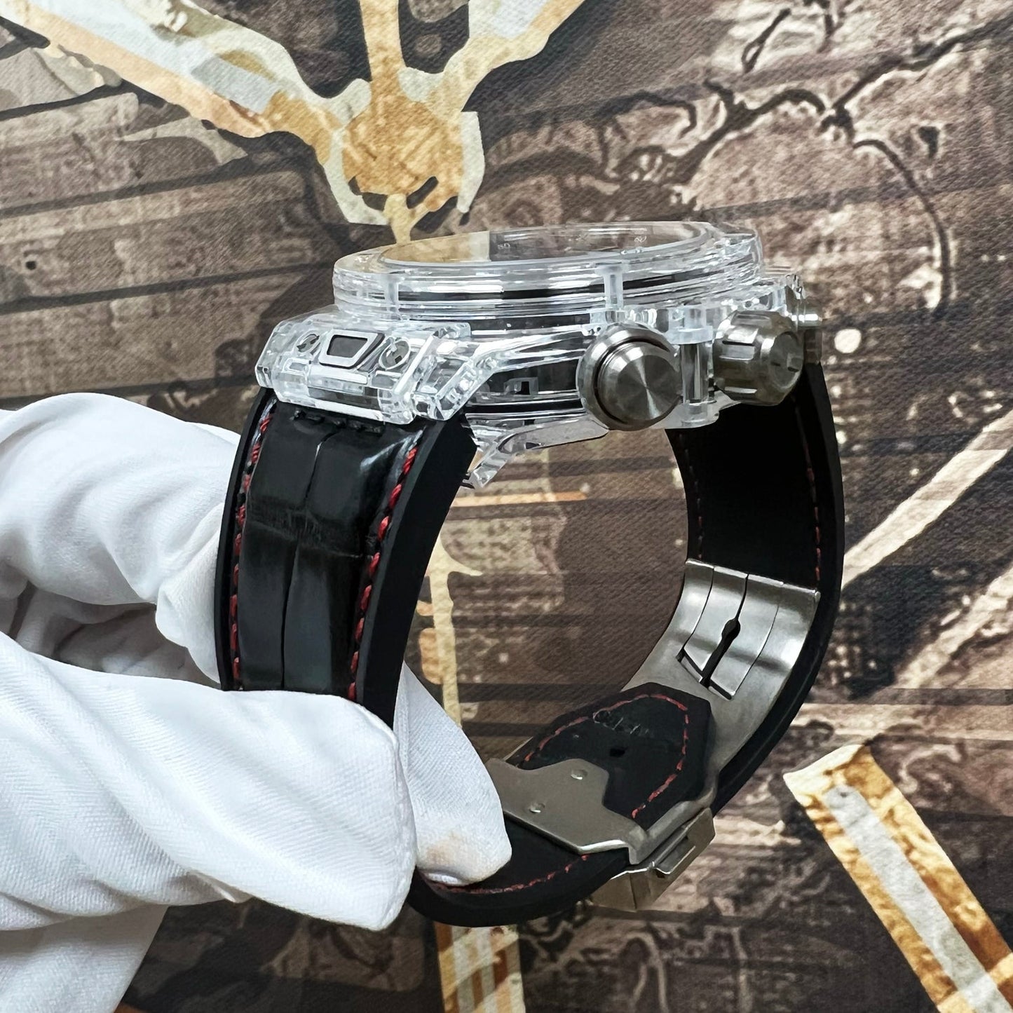 Hublot Big Bang Unico Magic Sapphire crystal on leather strap 411.JX.1170.RX