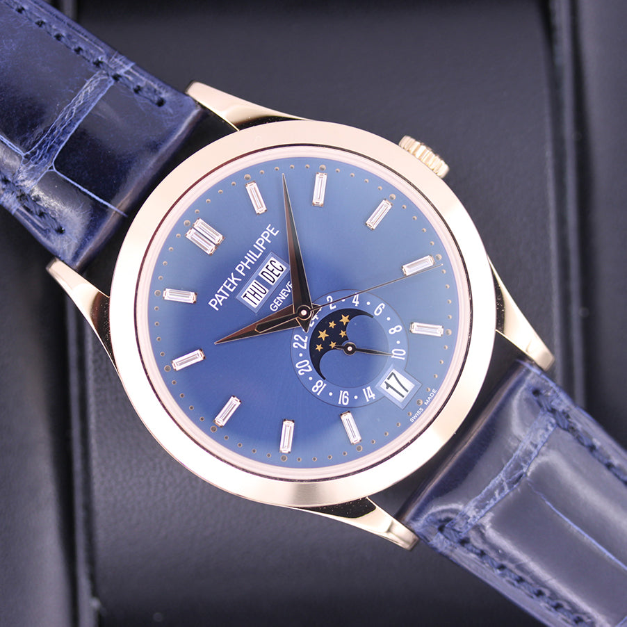Patek Philippe Annual Calendar Complication 38mm 5396R-015 Blue Baguette Diamond Dial Dial