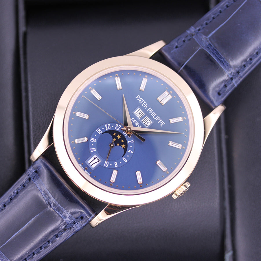 Patek Philippe Annual Calendar Complication 38mm 5396R-015 Blue Baguette Diamond Dial Dial