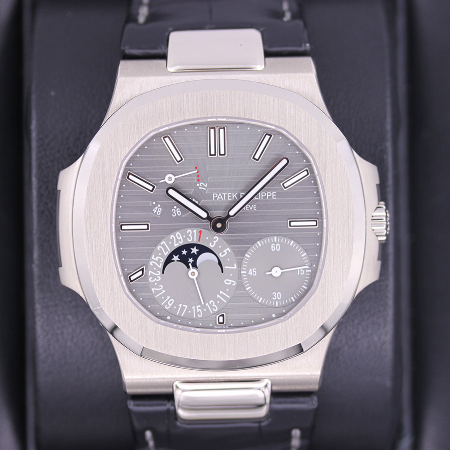 Patek Philippe Nautilus Moon Phases 40mm 5712G Slate Grey Dial Pre-Owned