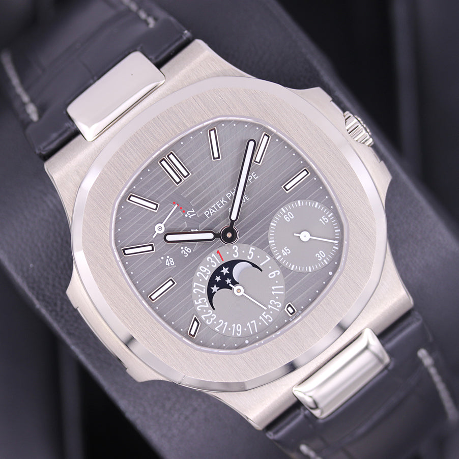 Patek Philippe Nautilus Moon Phases 40mm 5712G Slate Grey Dial Pre-Owned