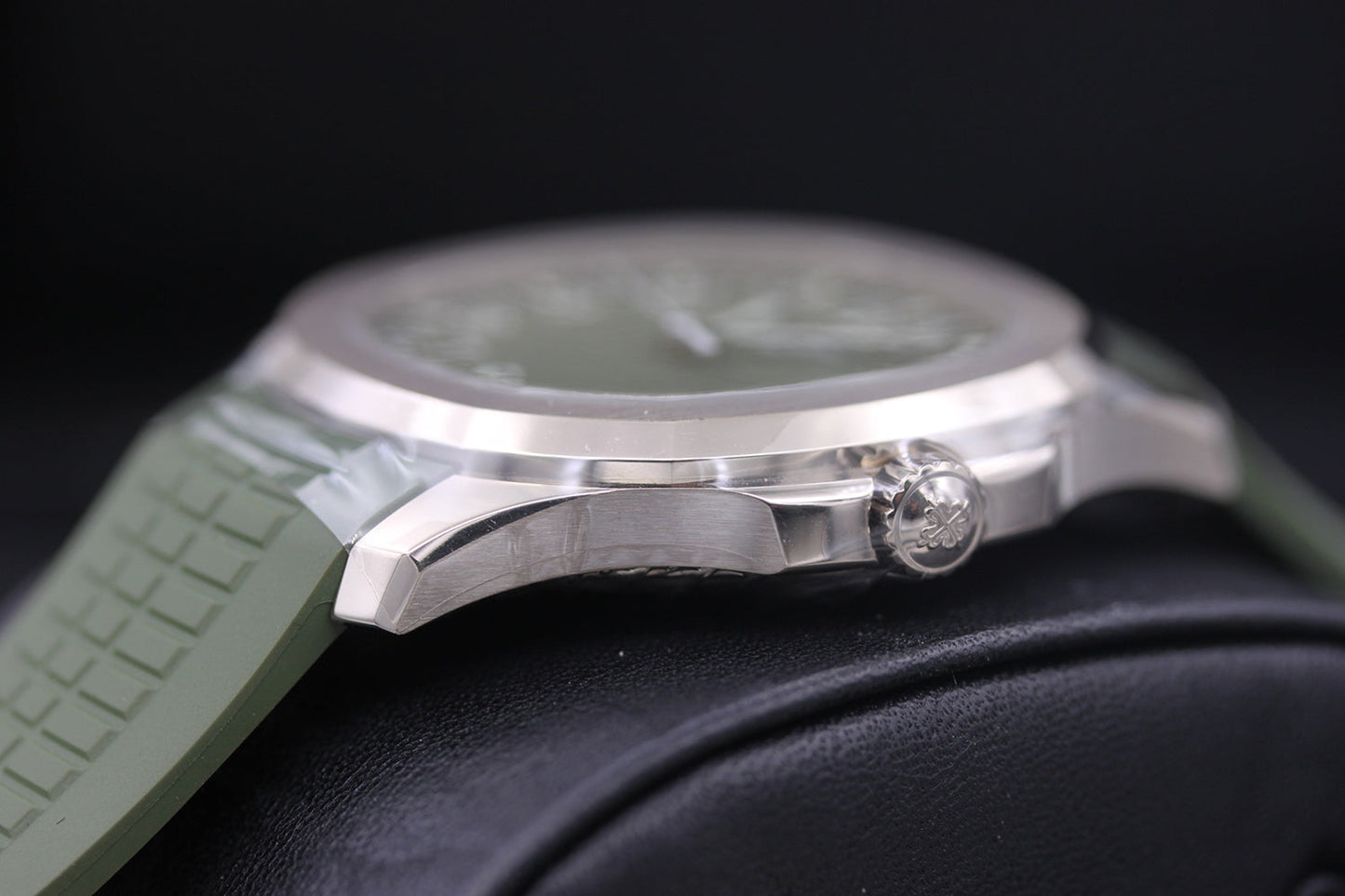 Patek Philippe Aquanaut White Gold 42mm 5168G Khaki Green Dial Pre-Owned