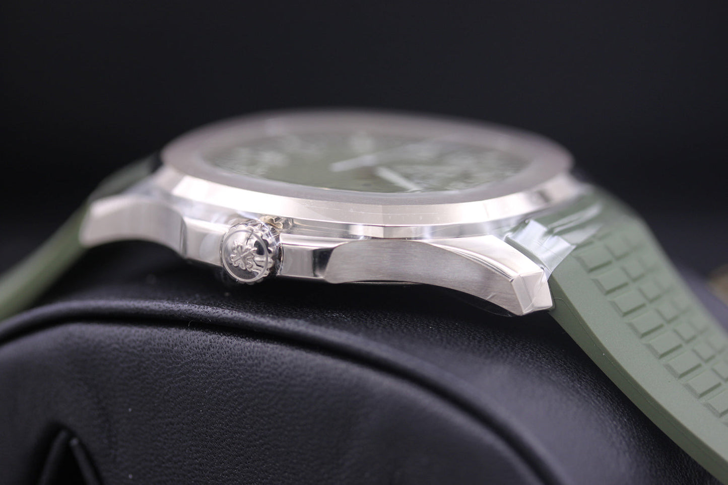 Patek Philippe Aquanaut White Gold 42mm 5168G Khaki Green Dial Pre-Owned