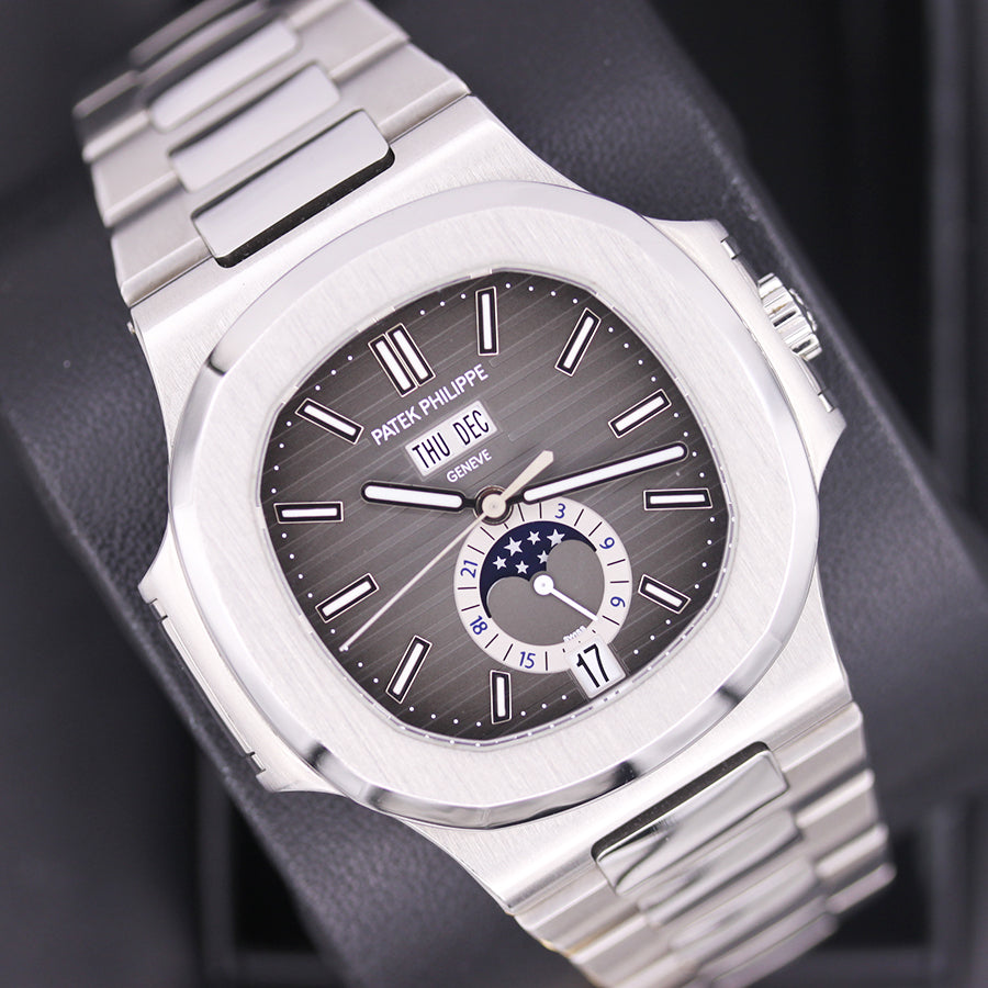 Patek Philippe Nautilus Annual Calendar Moon Phase 40mm 5726-1A-001 Black Dial Pre-Owned